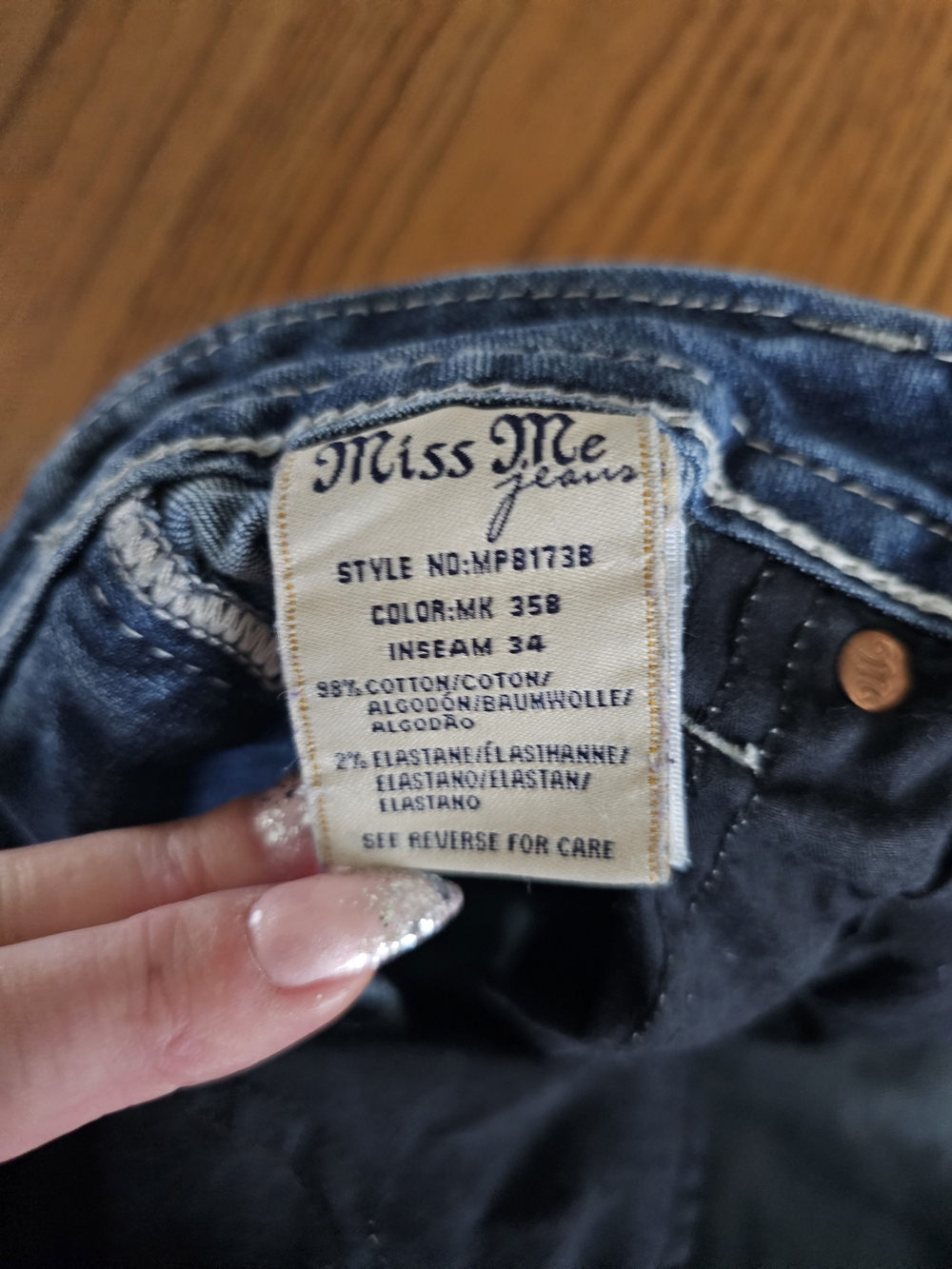 Miss Me Mid Rise Boot jeans Size 32 - Picture 6 of 10